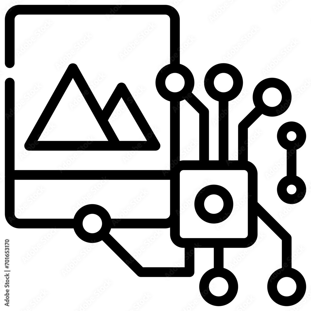 photo picture generate ai artificial intelligence technology simple line photo picture generate ai artificial intelligence technology simple line