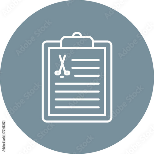 Hockey Camp Registration Line Icon
