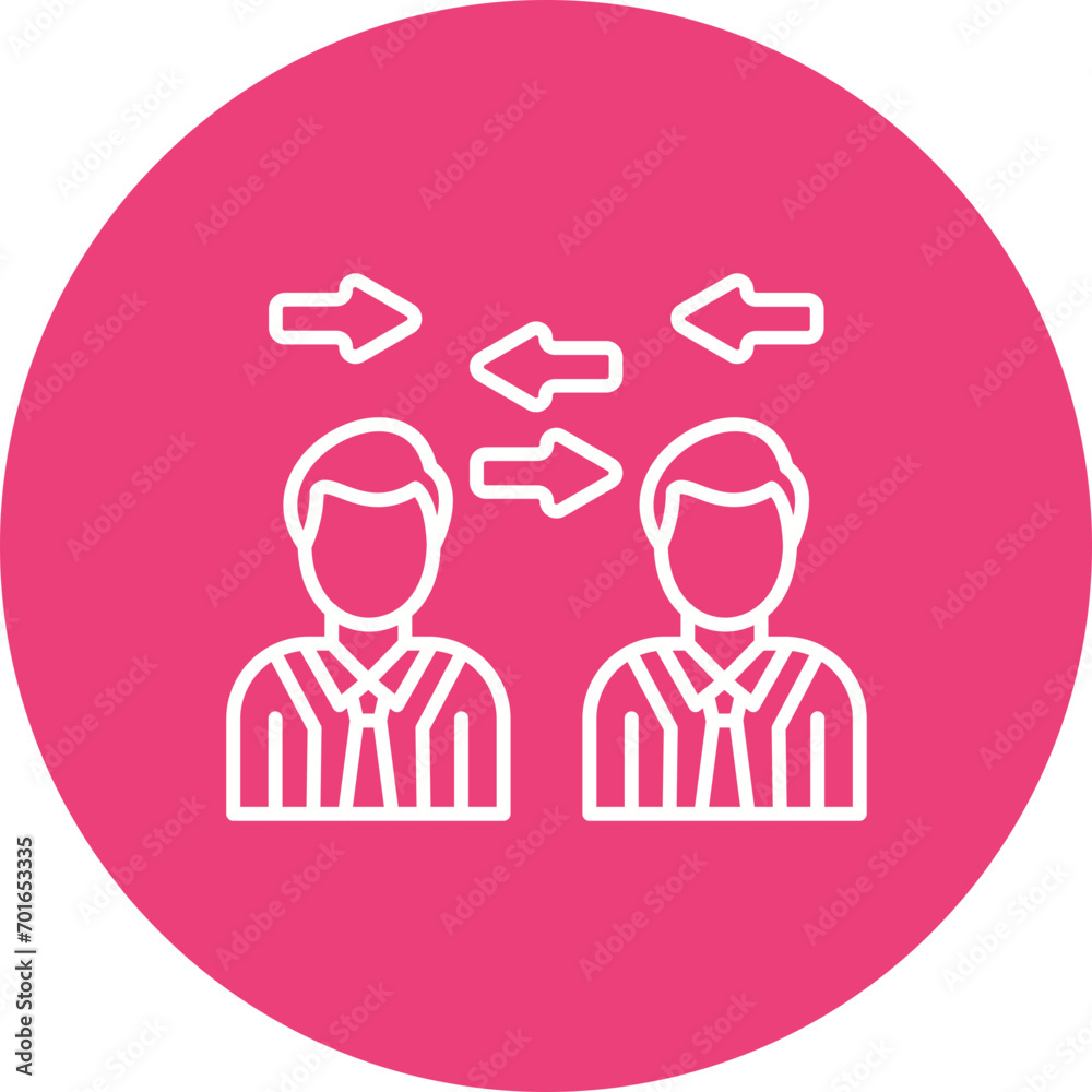 Two Way Communication Line Icon Two Way Communication Line Icon