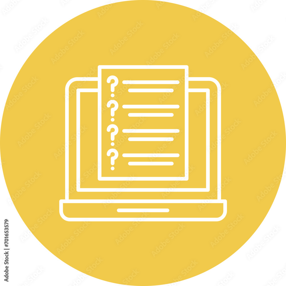 Online Tests Line Icon Online Tests Line Icon