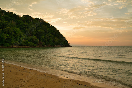 beautiful beach at port dickson in malaysia