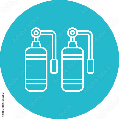 Diving Tank Line Icon