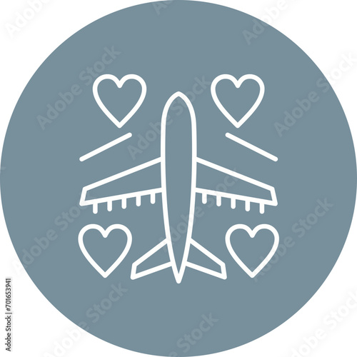 Honeymoon Line Icon