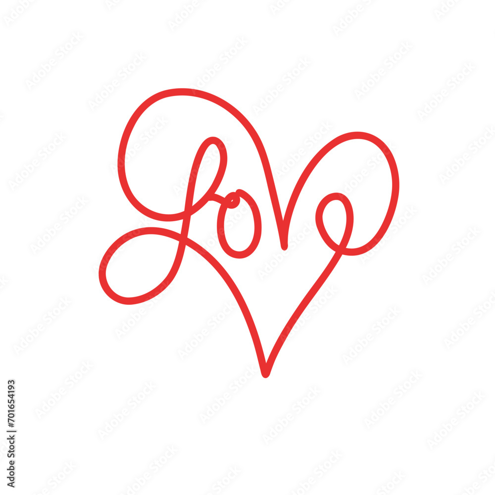 red heart on white icon