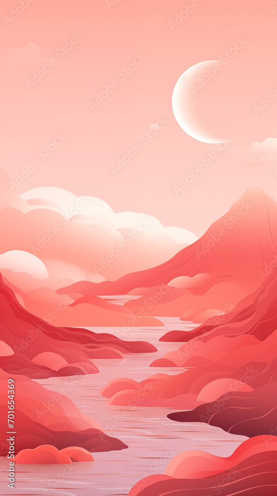 A monotone color zen pastel orange and pink background
--ar
 9:16