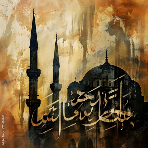 Sacred Strokes Illuminating Meaningful Quotes and Prayers in Islamic Calligraphy photo