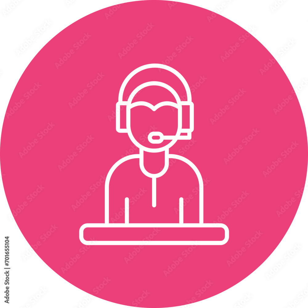 Marketing Agent Line Icon Marketing Agent Line Icon