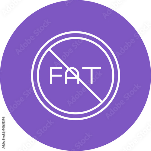 Low Fat Diet Line Icon