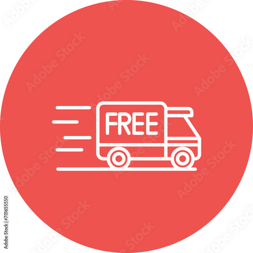 Free Delivery Line Icon