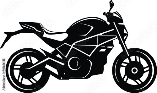 Modern Fast Moto Bike Silhouette