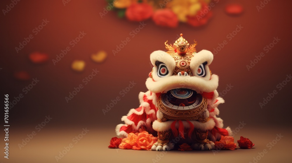 Chinese Lion Dance Card Design