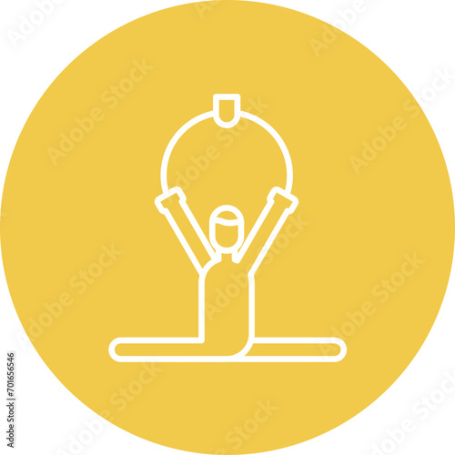 Trapeze Artist Line Icon