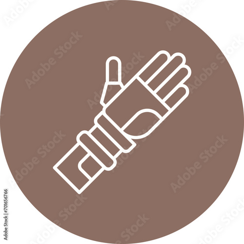 Prosthetic Arm Line Icon