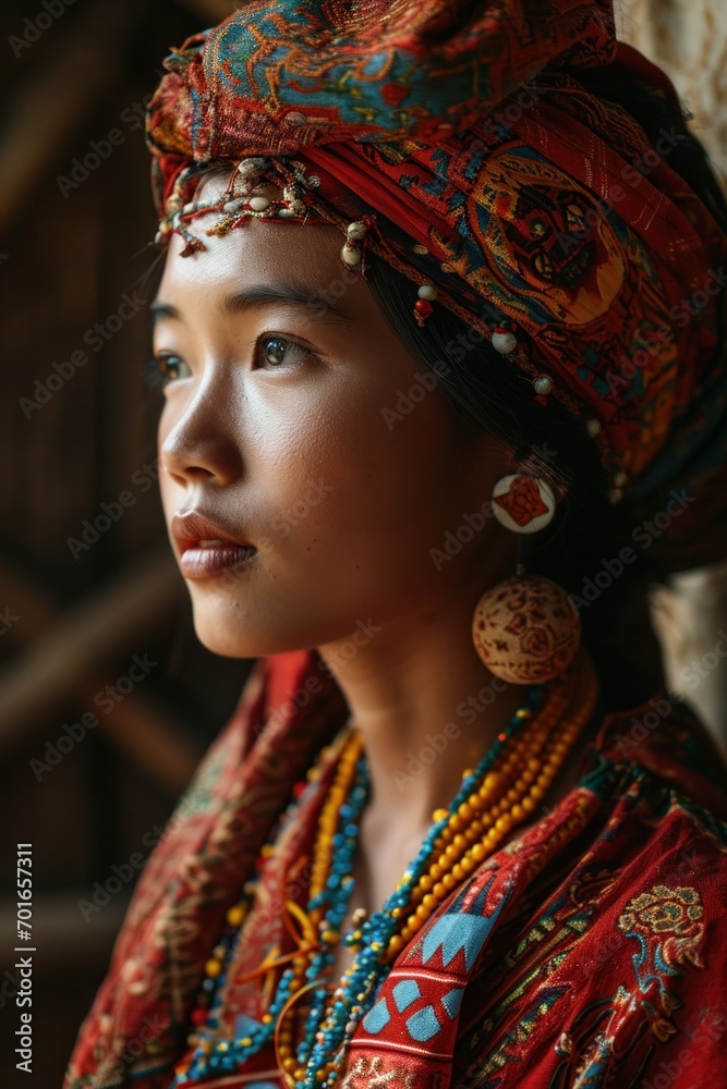 young person wearing ethnic clothing