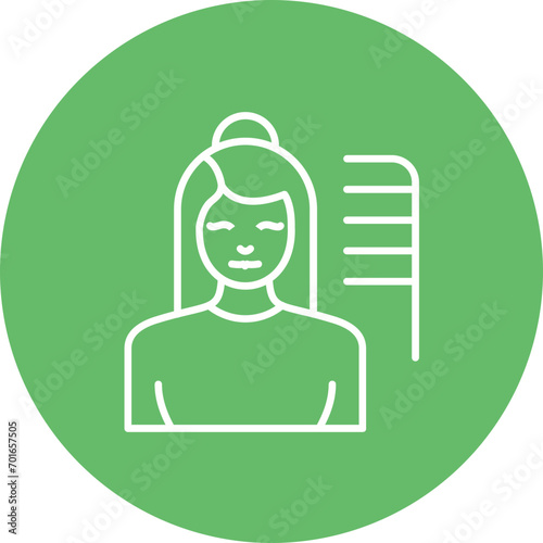 Hair Stylist Female Line Icon