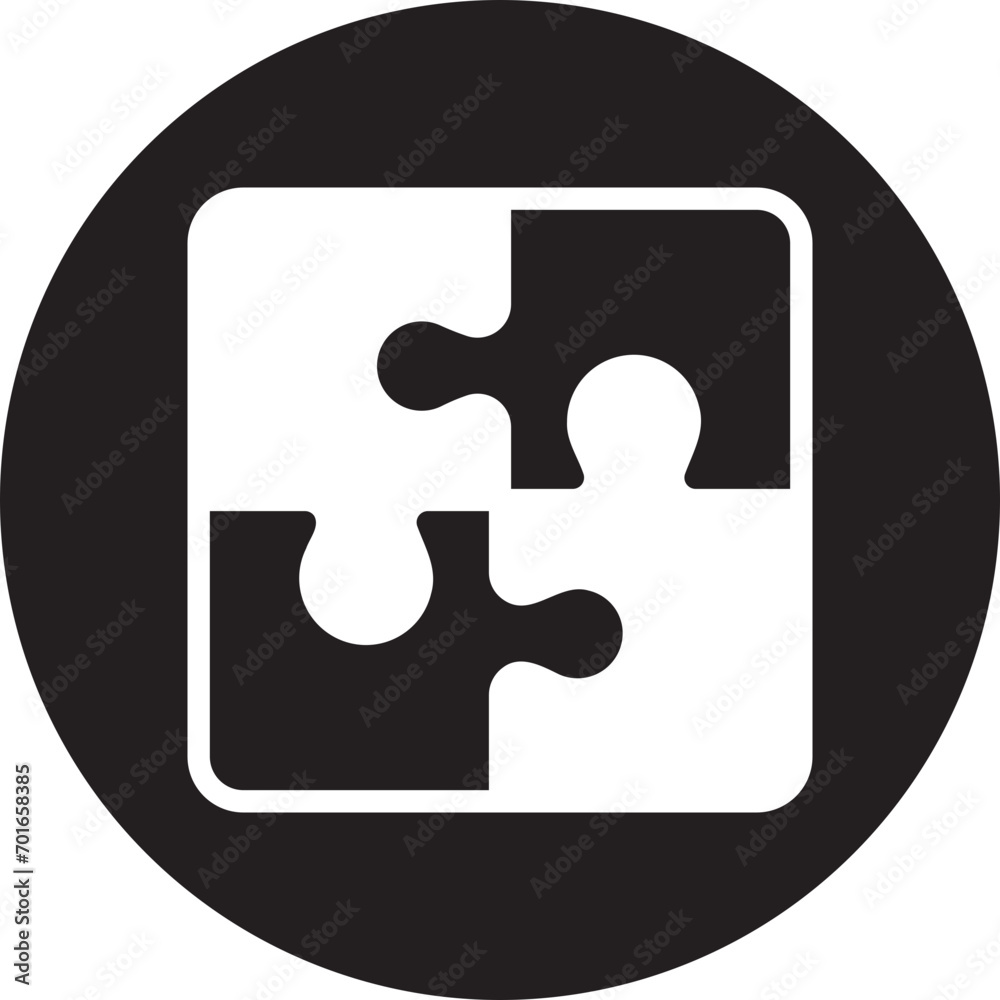 puzzle pieces glyph icon