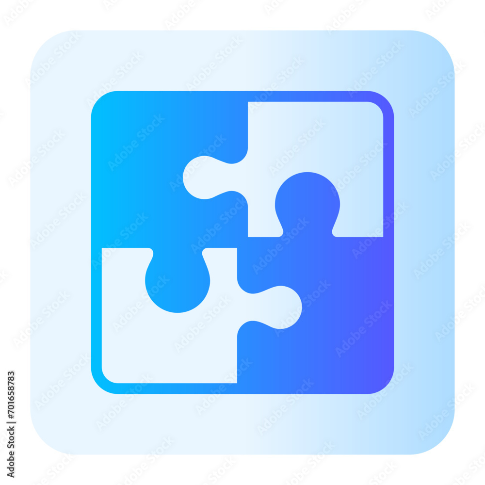 puzzle pieces gradient icon