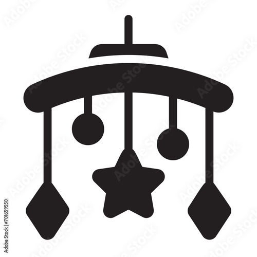 crib toy glyph icon