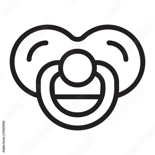 pacifier line icon