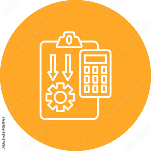 Internal Accounting Line Icon