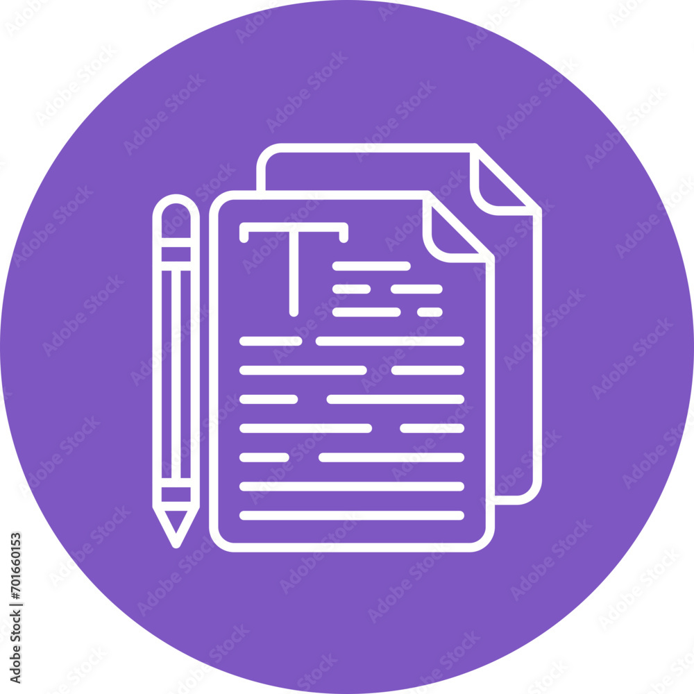 Copywriting Line Icon Copywriting Line Icon
