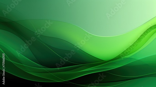 Abstract background green color dynamic wave and lines motion graphic. Generate AI image