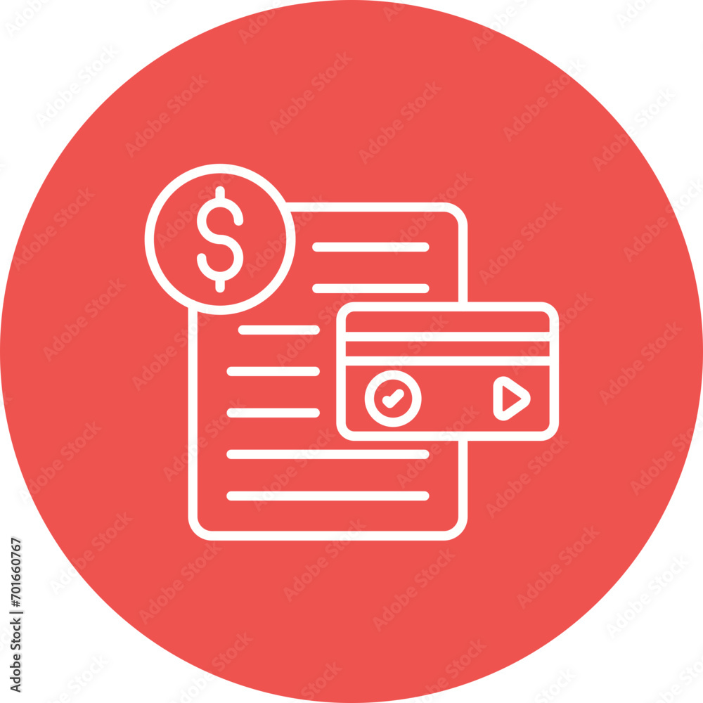 Business Credit Report Line Icon Business Credit Report Line Icon
