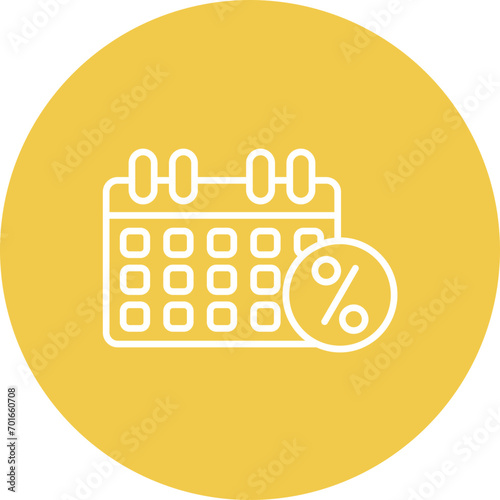 Annual Percentage Rate Line Icon