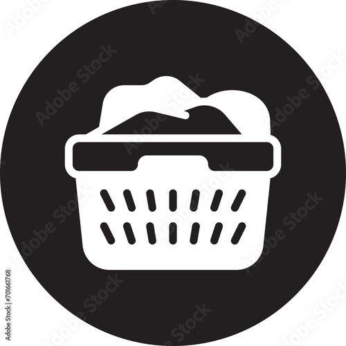 laundry basket glyph icon
