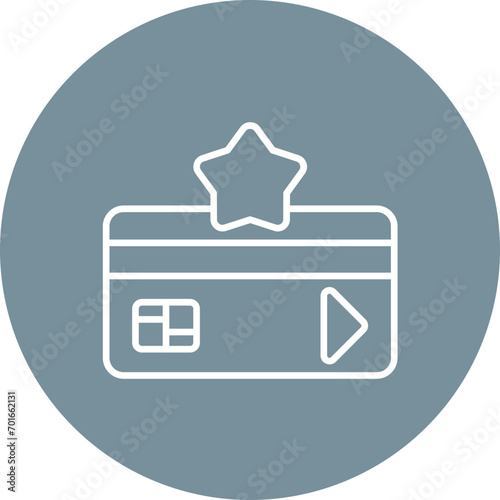 Earn Reward Points Line Icon