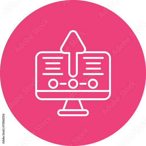 Upgrade Desktop Line Icon