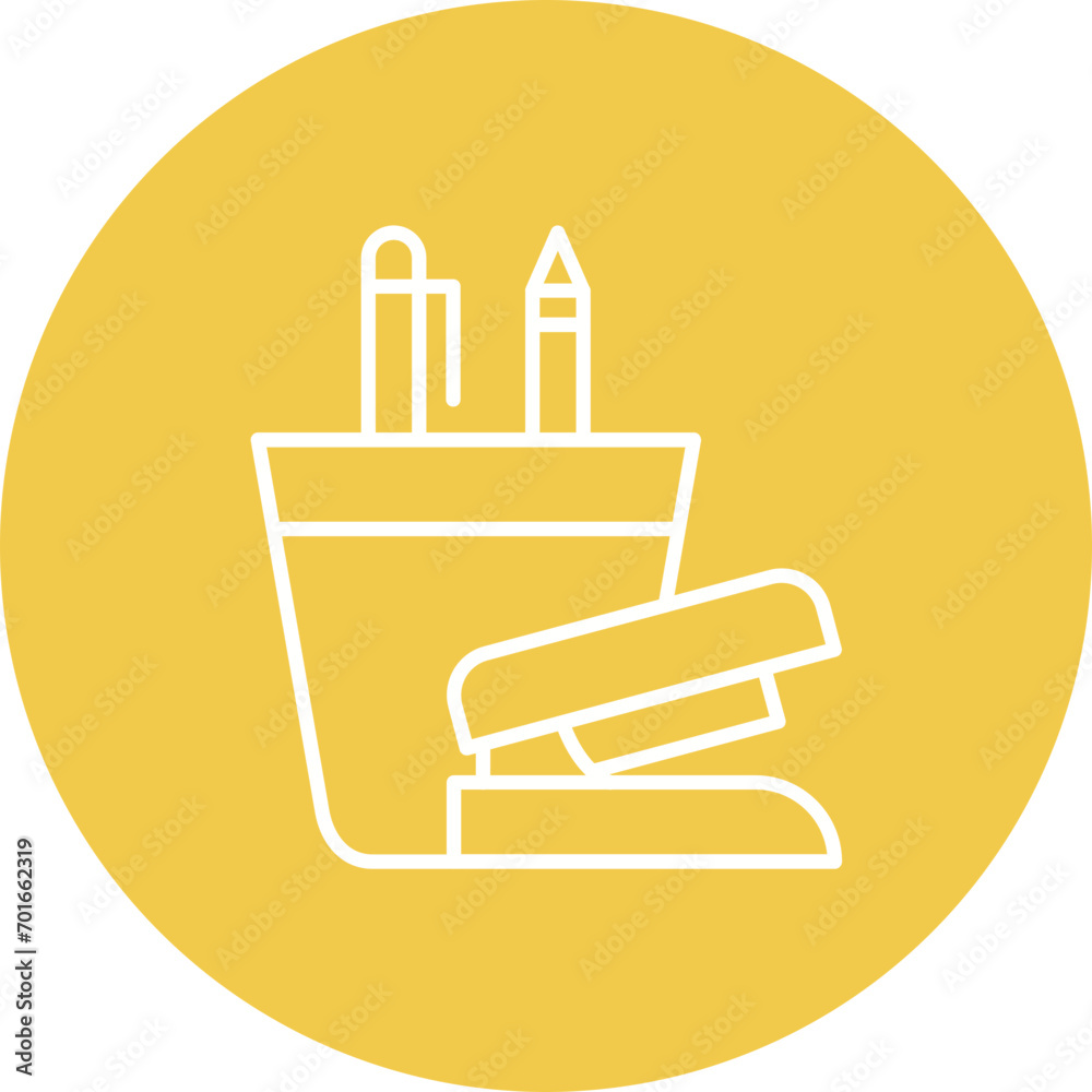 Obraz premium Office Supplies Line Icon
