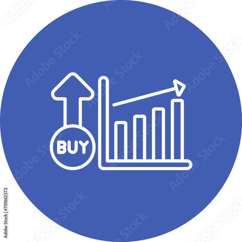 Buy Stocks Line Icon