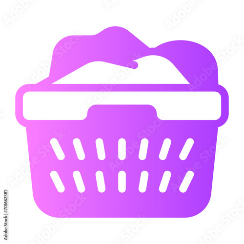 laundry basket gradient icon