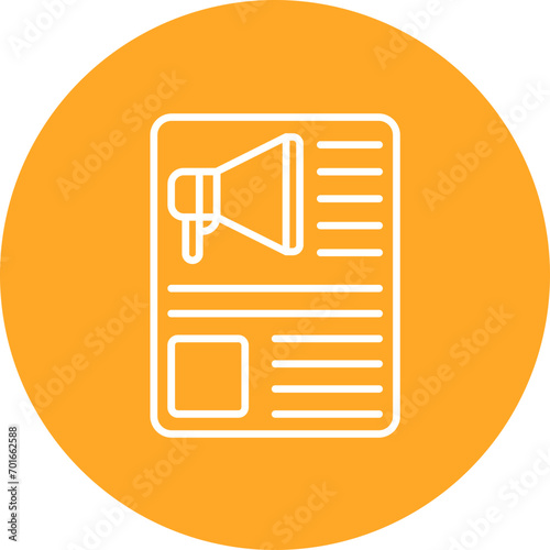 Advertorial Line Icon
