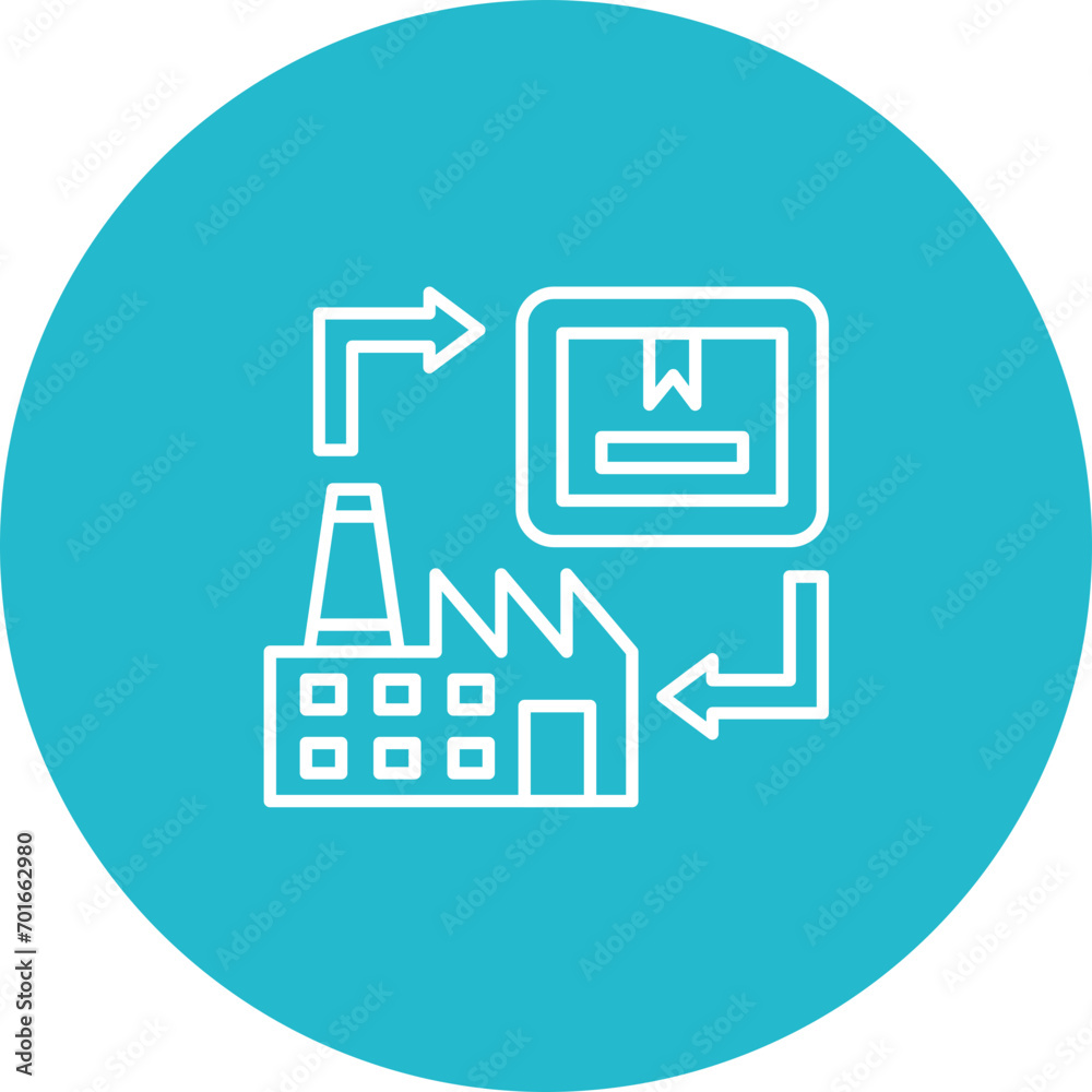 Product Remanufacturing Line Icon