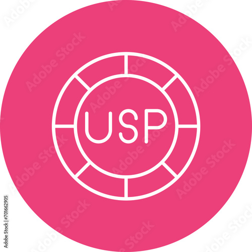 Unique Selling Proposition Line Icon
