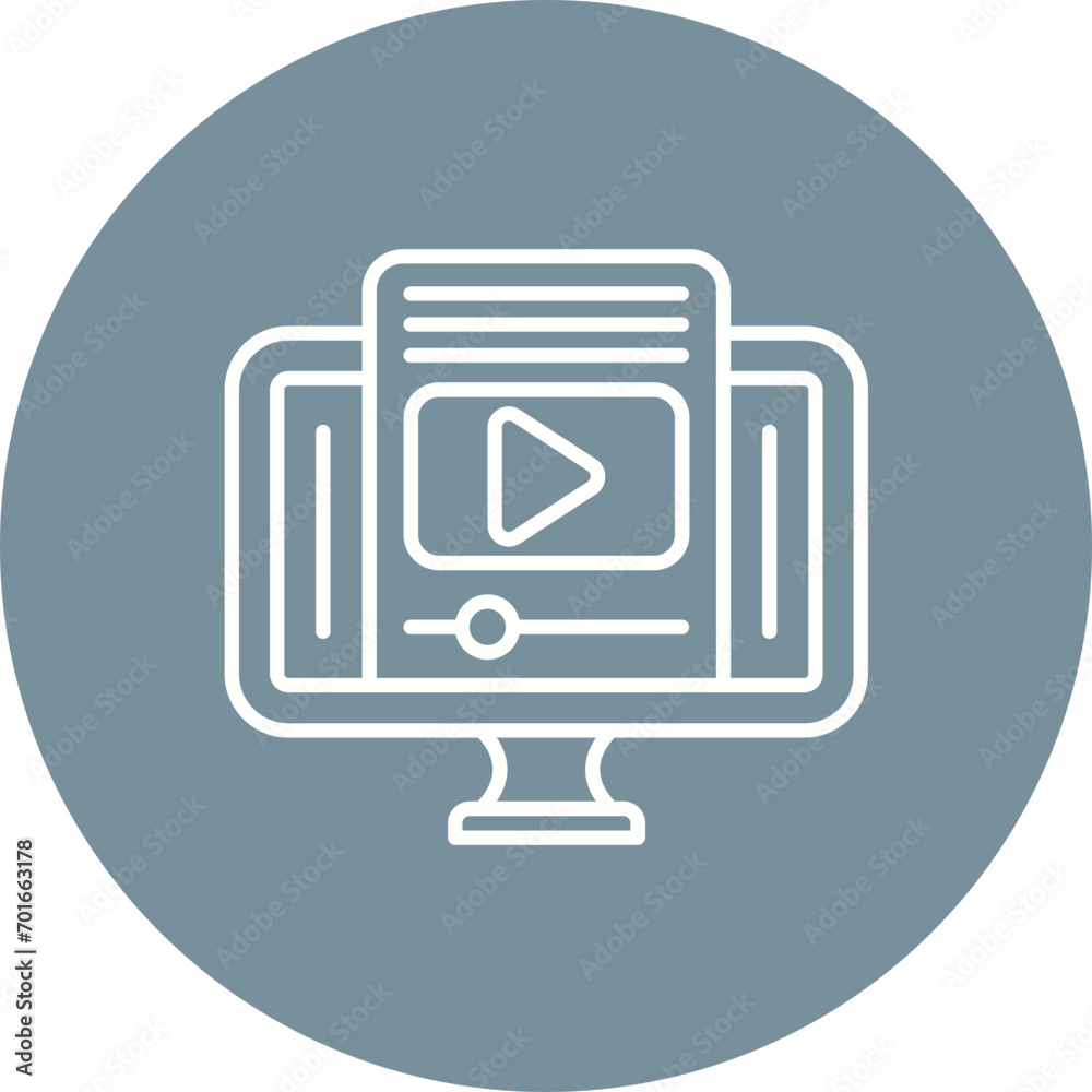 Content Production Line Icon Content Production Line Icon