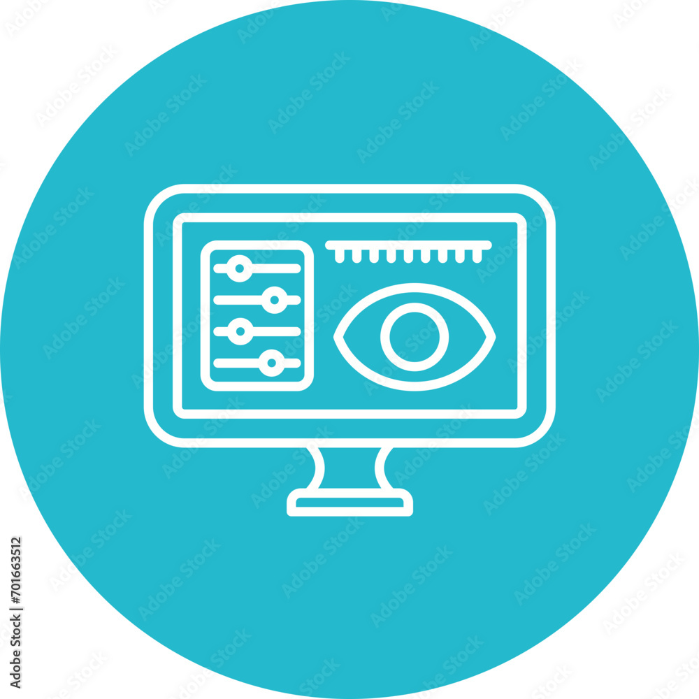 Visual Design Line Icon Visual Design Line Icon