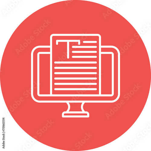 Copywriting Line Icon