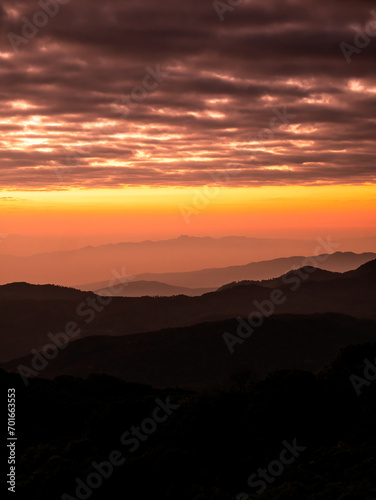 Sunrise at Doi Inthanon National Park, Thailand.