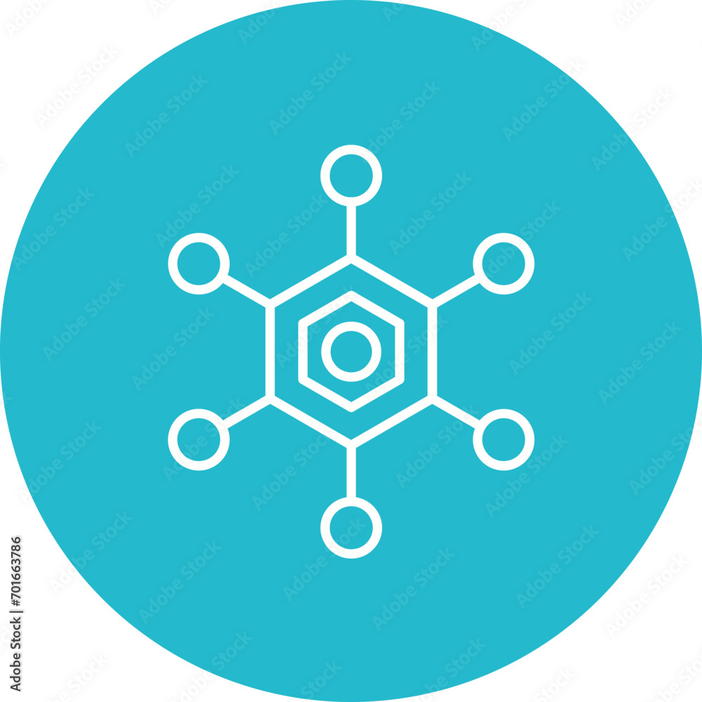 Biomolecular Interactions Line Icon Biomolecular Interactions Line Icon