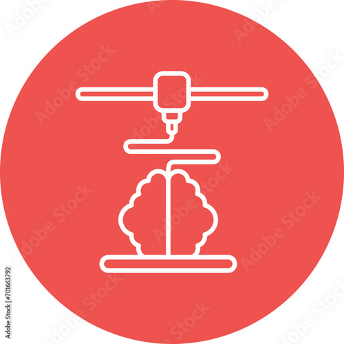 Bioprinting Line Icon