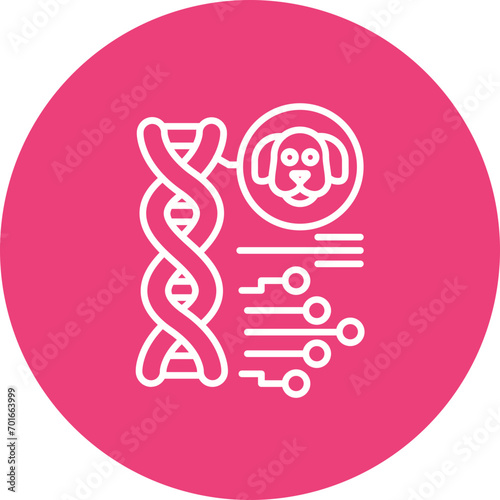 Genetic Modification Animals Line Icon