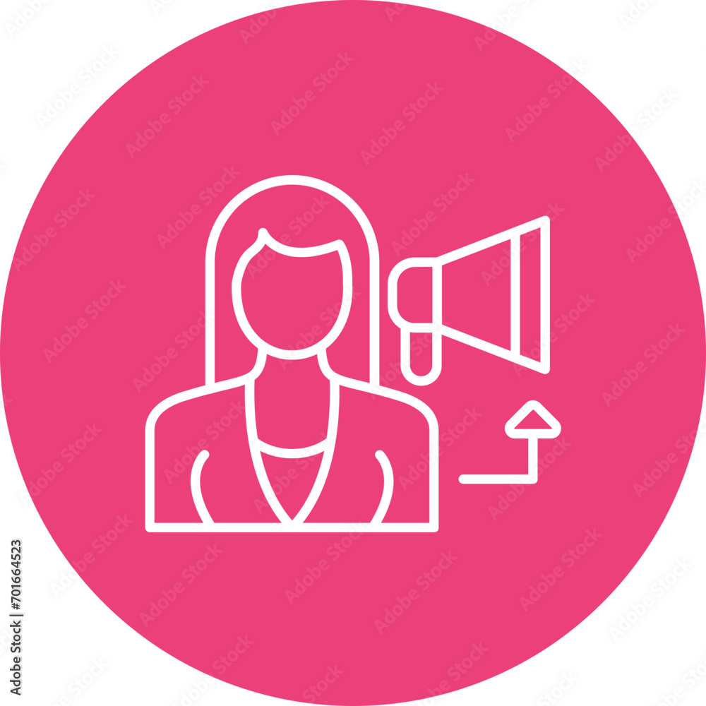Influencer Outreach Line Icon Influencer Outreach Line Icon