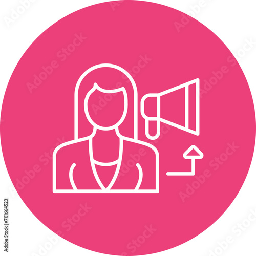 Influencer Outreach Line Icon