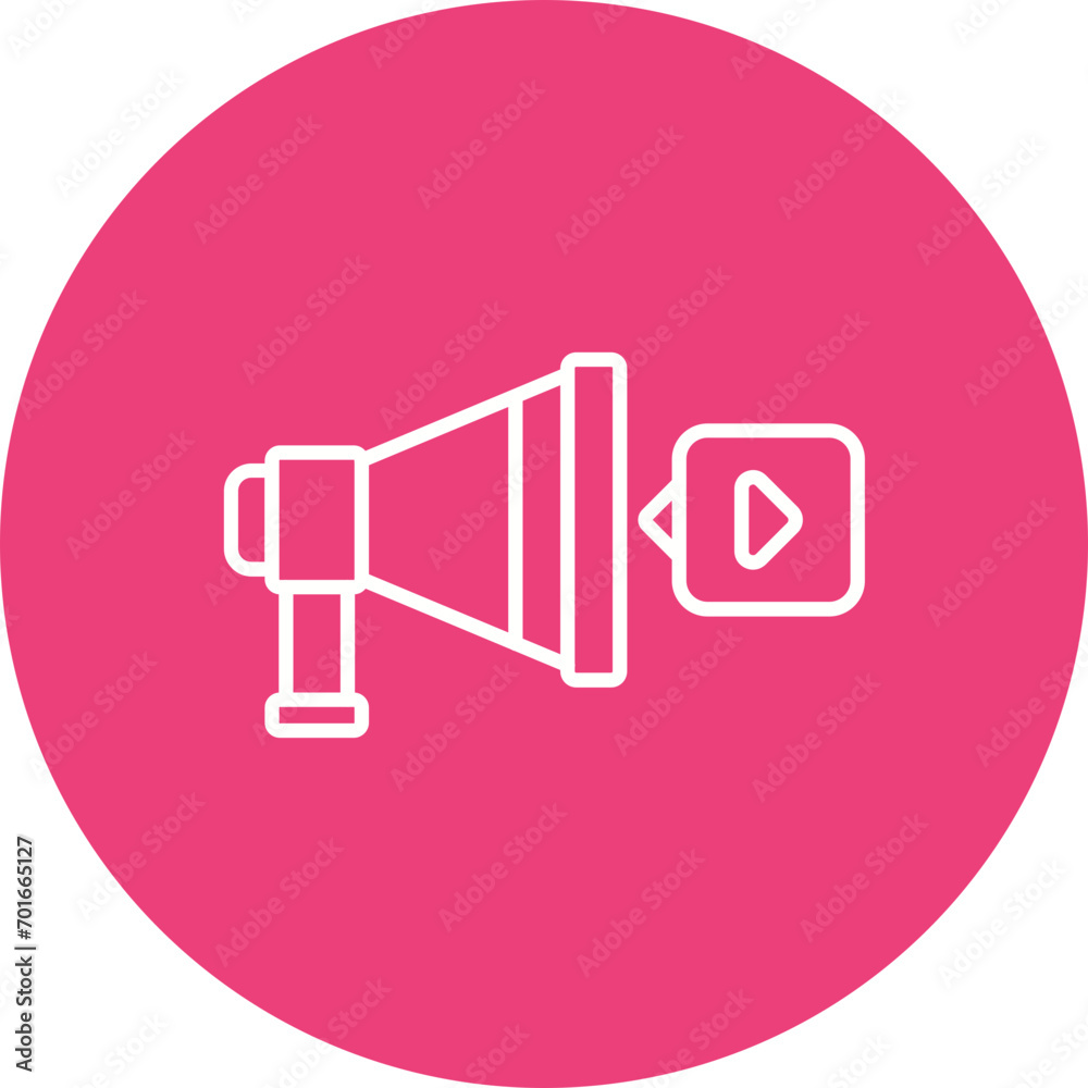 Social Campaign Line Icon Social Campaign Line Icon