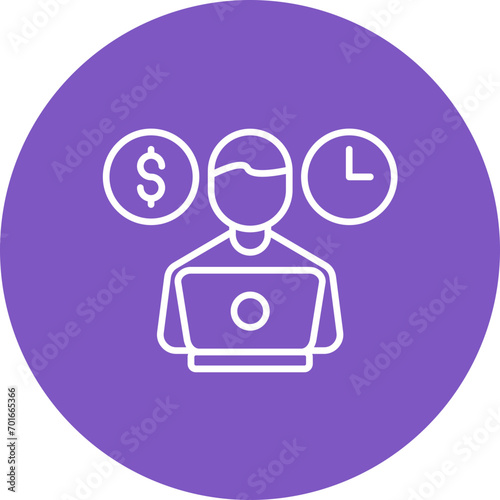 Freelancing Line Icon