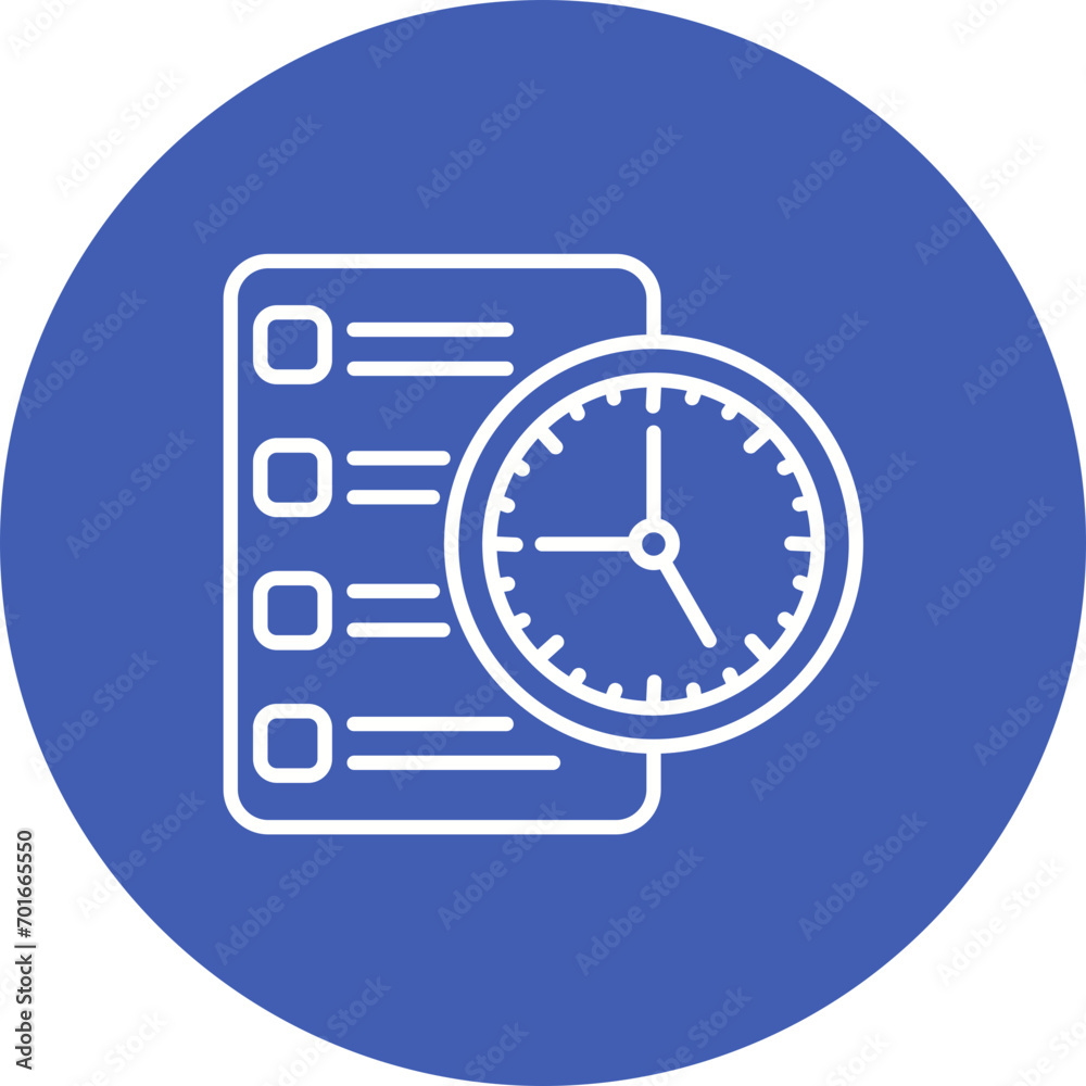 Time Management Line Icon Time Management Line Icon