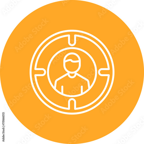 Head Hunting Line Icon